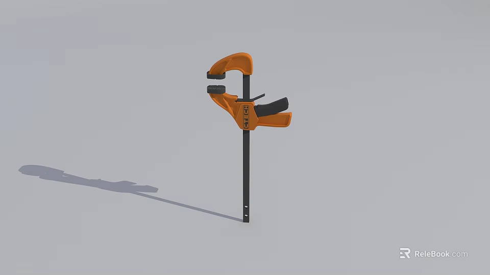 Durable Orange Black G Clamp Tool For Woodworking And DIY Tasks 3d model