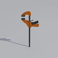 Durable Orange Black G Clamp Tool For Woodworking And DIY Tasks 3d model