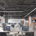 Modern public office area 3d model
