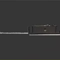3D Model of Mechanical Structure With Green Circuit Board Red Track and Metal Border