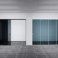 Modern Sliding Glass Doors With Black Frame And Transparent Panels For Interior Space Design