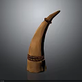 Handcrafted Wooden Curved Furniture Decor Piece With Natural Texture And Braided Bands