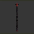 Black And Red Submarine Watercraft With Command Tower And Sleek Design