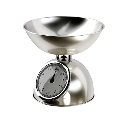 Stainless Steel Kitchen Scale With Bowl And Dial Display For Cooking Measurement 3d model