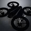 Sleek Black Quadcopter Drone With Four Propellers And Modern Design