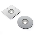Modern Recessed Lighting Fixtures With Square And Round Metal Bases For Ceiling Installation