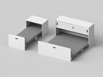 Modern White Drawer Cabinets With Minimalist Design And Storage Functionality 3d model