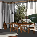 Framework Studio Log Restaurant Restaurant 3d model
