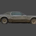 Rusty Vintage Classic Car With Weathered Body And Old Steel Wheels