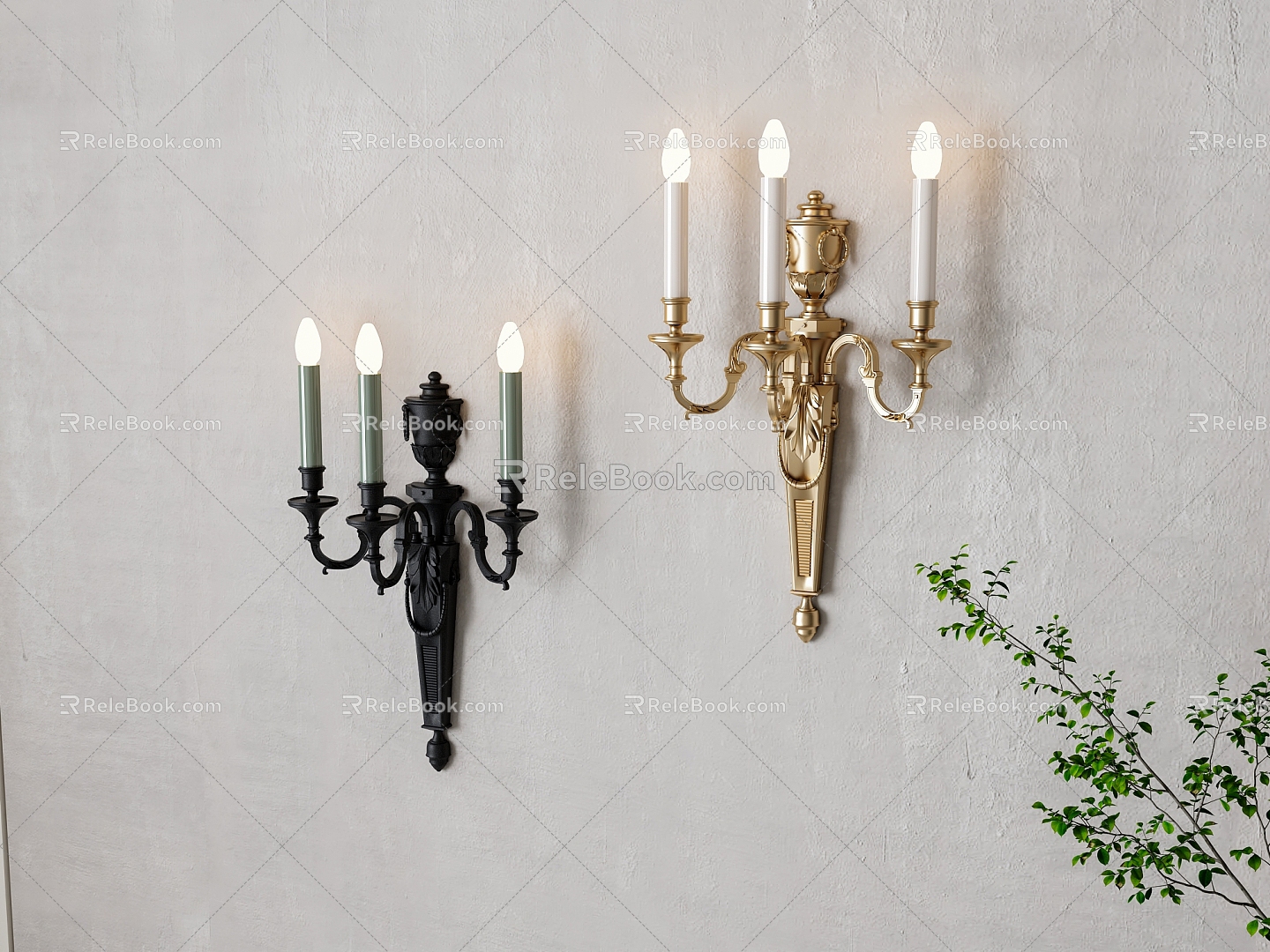 French Wall Lamp 3d model