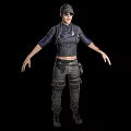 Stylish Game And Movie Character Wearing Cap Sunglasses Scarf And Sleeveless Top
