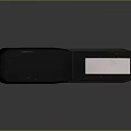 Black Office Stapler With White Accent And Round Base For Workspace And Daily Use