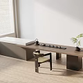 Modern table combination 3d model