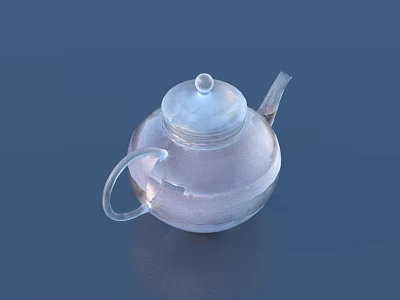 Transparent Glass Teapot With Lid And Handle For Daily Household Use 3d model