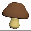 Fresh Brown Mushroom Vegetable With Smooth Cap And Yellow Stem