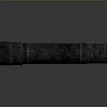 Vintage Weapon Cannon Barrel With Black Metal Textured Surface Sleek Reflective Finish On Smooth Background