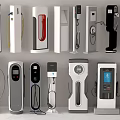 Electric Vehicle Charging Stations with Various Designs and Models for Car Charging