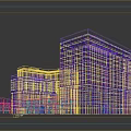 Modern Industrial Park Architectural Design With Geometric Buildings Striped Facades And Green Roofs