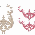 Ornate Decorative Pendant Design With Beige And Pink Colors Featuring Intricate Patterns Leaves And Butterflies