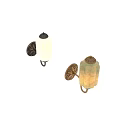 Elegant Traditional Jade Wall Lamps With Golden Leaf Base And Translucent Shades