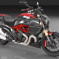 Ducati Black Red Motorcycle With Red Frame Gold Forks And Black Seat Design
