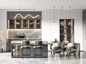 Light Luxury Restaurant 3d model