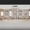 Elegant Jewelry Store Interior With Modern Display Cases And Jewelry Showcases