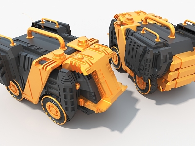 Truck future machinery car cypunk column hard surface high tech industrial parts 3d model