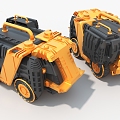 Truck future machinery car cypunk column hard surface high tech industrial parts 3d model