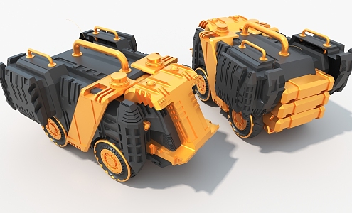 Truck future machinery car cypunk column hard surface high tech industrial parts 3d model