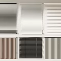 Window Blinds In Multiple Colors And Styles For Modern Home Interior Design 3d model