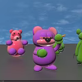 Collection of Cute Colorful Plush Dolls with Various Animal Designs and Bright Hues