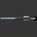 Silver Metal Revolver With Black Grip And Cylinder Close Up Design View