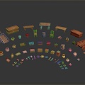 Medieval Items Dungeon Items Medieval Furniture Old Furniture Dungeon Items Ancient Brick Wall Brick Wall 3d model