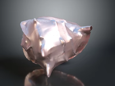 Shiny Pink Organ Structure With Natural Hair Texture And Spiky Surface 3d model
