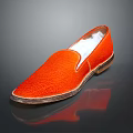 Orange Leather Loafers Shoes With Classic Design Comfortable Fit And Stylish Look