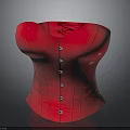Stylish Red Corset With Metal Buttons For Daily Fashion And Comfortable Wear