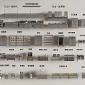 Commercial Kitchen Equipment Collection Featuring Stoves Steamers Refrigeration Units And Storage Racks