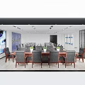 Modern Public Office Space With Cubicles Black Office Chairs Large Windows And City View