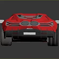Red Sports Car With Sleek Aerodynamic Design And Black Alloy Wheels On Reflective Surface