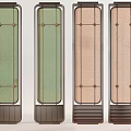 Modern Room Screens With Different Panel Colors Dark Frames And Geometric Patterns