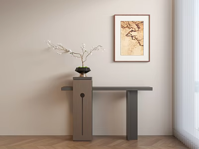 New Chinese Style Entrance Cabinet End View Cabinet Low Cabinet Side Cabinet Bucket Cabinet of Chipper 3d model