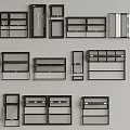 Windows casement window sliding window bay window floor-to-ceiling window 3d model