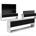 Large Screen Smart TV Displaying Stunning Earth View With Soundbar And Sleek Stand