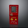 Red Handheld Electronic Game Console With Screen Buttons And Game & Go Logo
