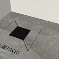 10X10 Floor Drain In Bathroom Shower Area With Water Splashing And Drainage