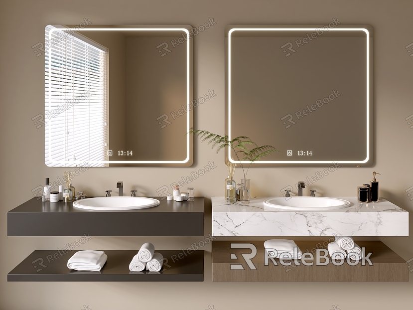 Modern Bathroom Cabinet Bathroom Basin Bathroom Ornaments model