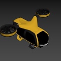 The Flying Taxi Concept 3d model