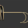 Aviator Sunglasses With Gold Frame And Green Lenses For Daily Use