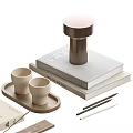 Minimalist Decorative Ornament Set With Round Plate Cups Tray And Cylindrical Ornaments For Home Decor